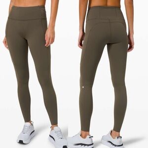 Lululemon Fast and Free Tight Non-Reflective Dark Olive. Size 6. EUC